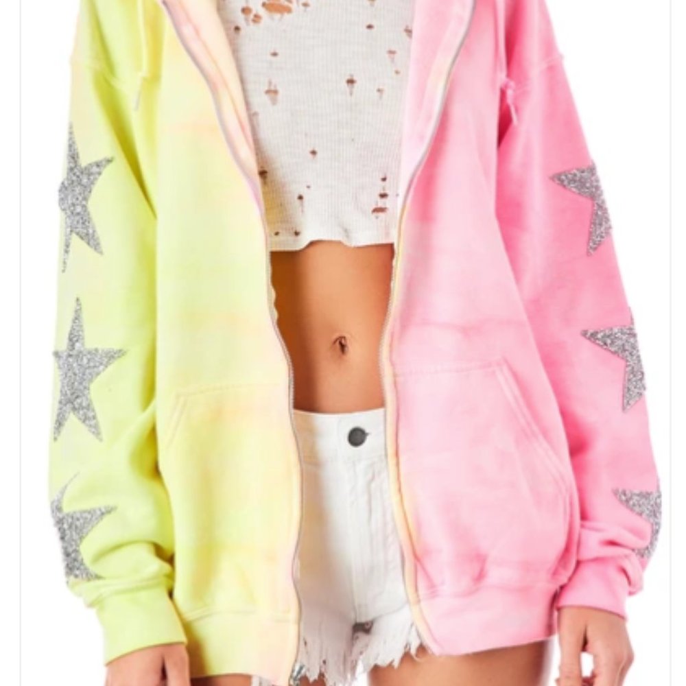 NWT Carmar Tie Dye Hoodie Sweatshirt w/ stars